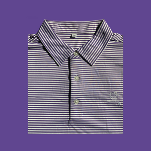 The Purple Martin Polo | Striped